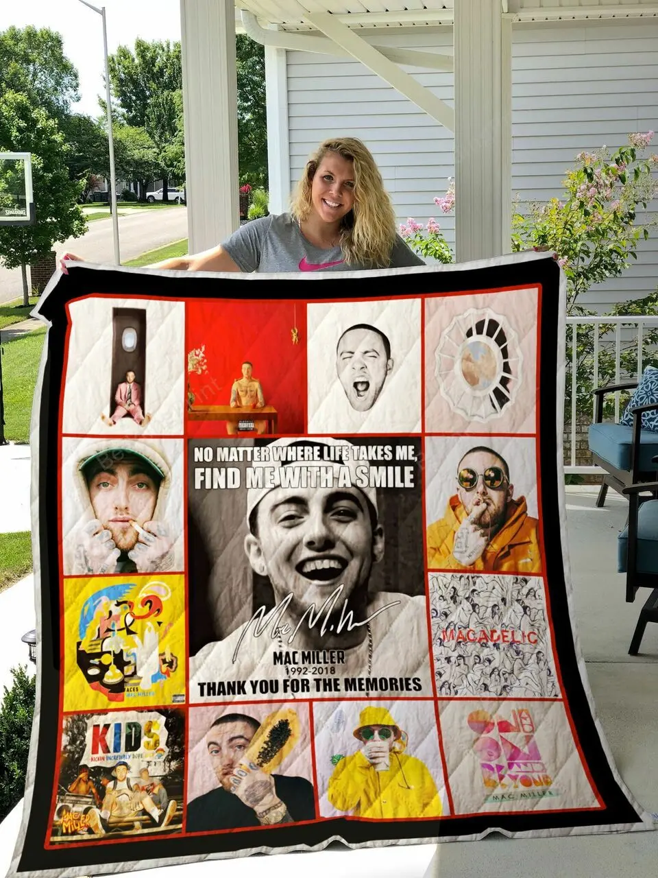 Mac Miller Custom Quilt Blanket 03 and Home Decor