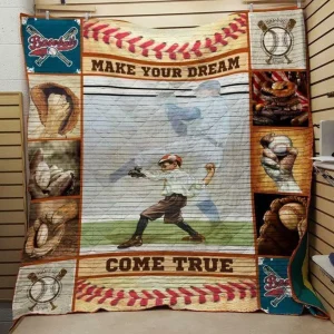 Make Your Dream Come True Baseball Quilt Blanket Quilt and Home Decor