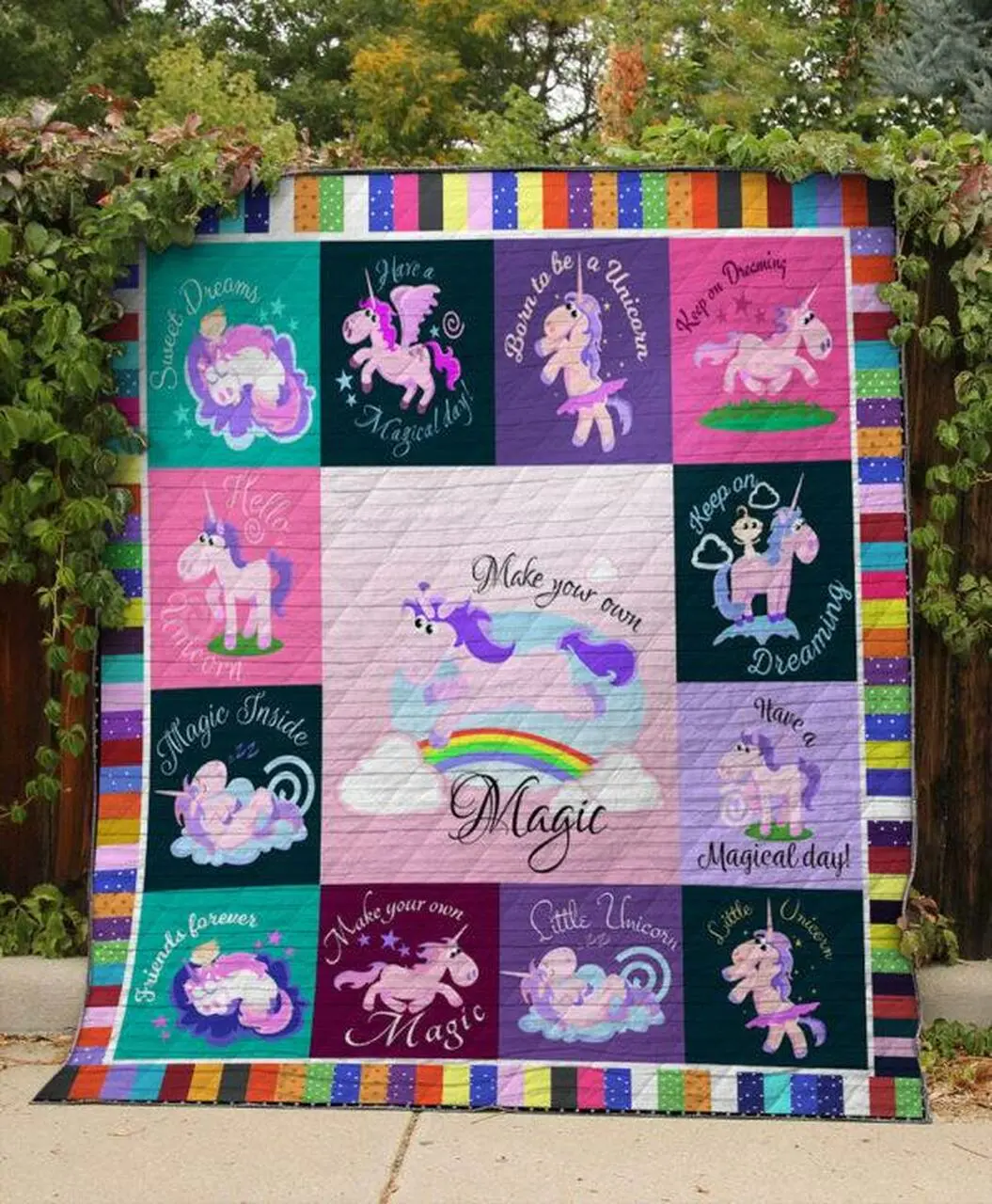 Make Your Own Magic Unicorn Quilt Blanket Quilt and Home Decor