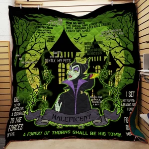 Maleficent Castle Quilt and Home Decor