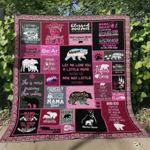 Mama Bear Bl220708B Quilt Blanket and Home Decor