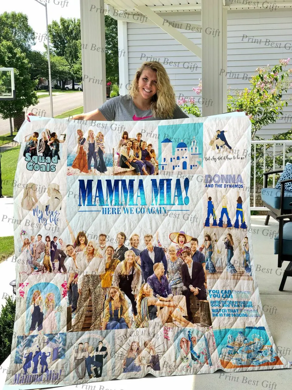 Mamma Mia Poster Quilt Blanket and Home Decor