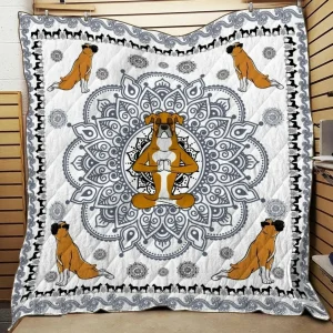 Mandala Boxer Quilt Blanket and Home Decor