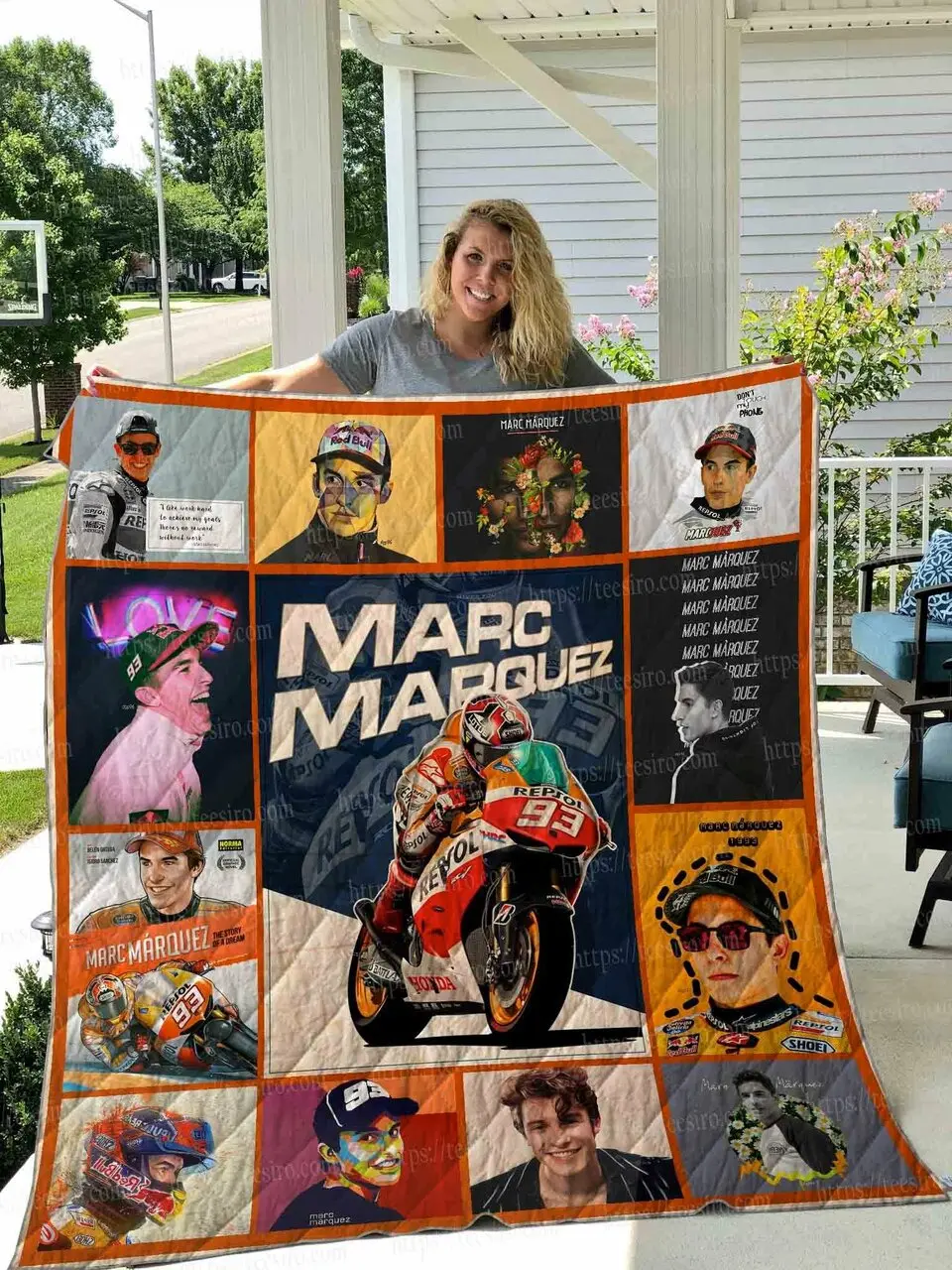 Marc Marquez Quilt Blanket 01 and Home Decor
