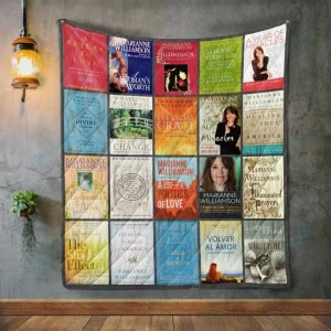 Marianne Williamson Books Quilt Blanket and Home Decor