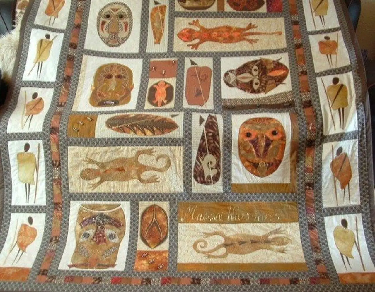 Massai Warrior Cla2210320Q Quilt Blanket and Home Decor