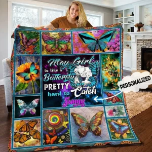 May Personalized Quilt Blanket Hhh300541Tn and Home Decor