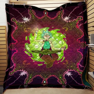 Meditation Rick Sanchez Quilt and Home Decor