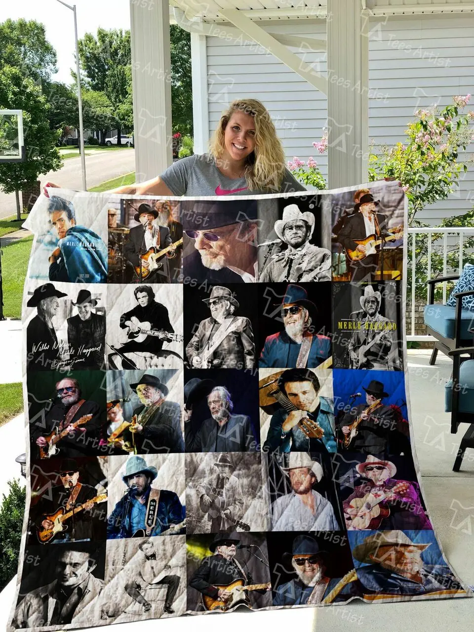 Merle Haggard Quilt Blanket 01108 and Home Decor