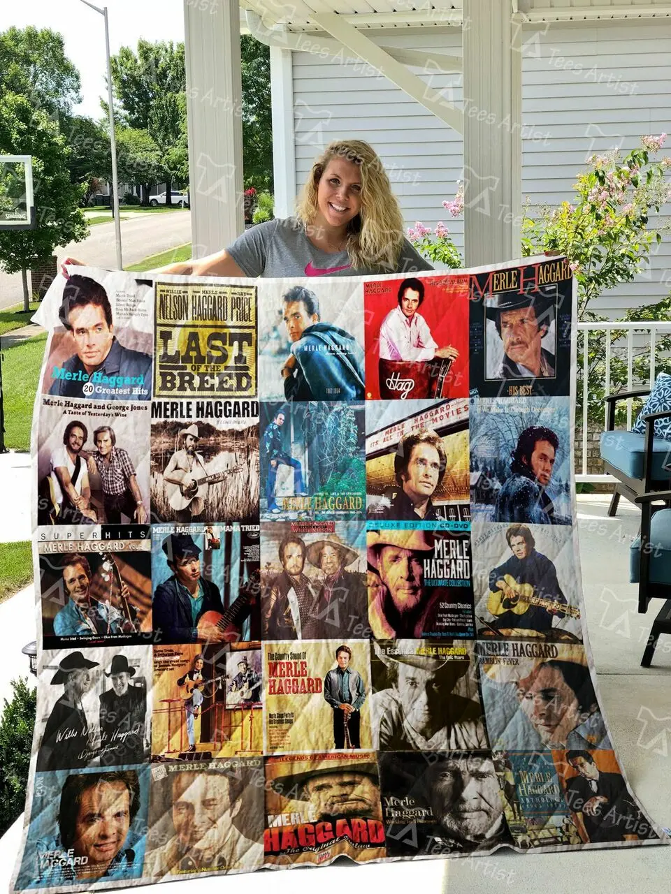 Merle Haggard Quilt Blanket 0877 and Home Decor