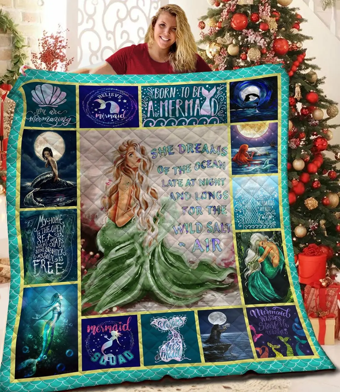 Mermaid Quilt Bdm and Home Decor
