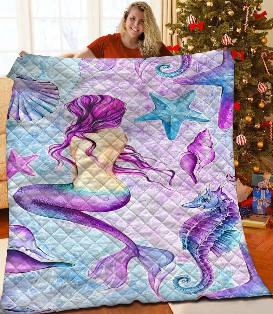 Mermaid Quilt Bfu and Home Decor