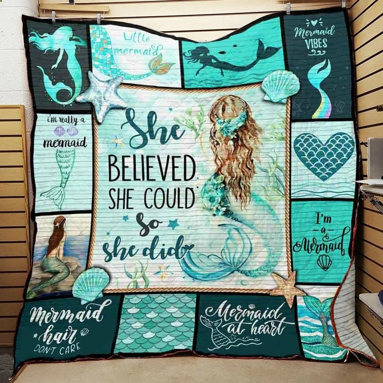 Mermaid Quilt Dte and Home Decor