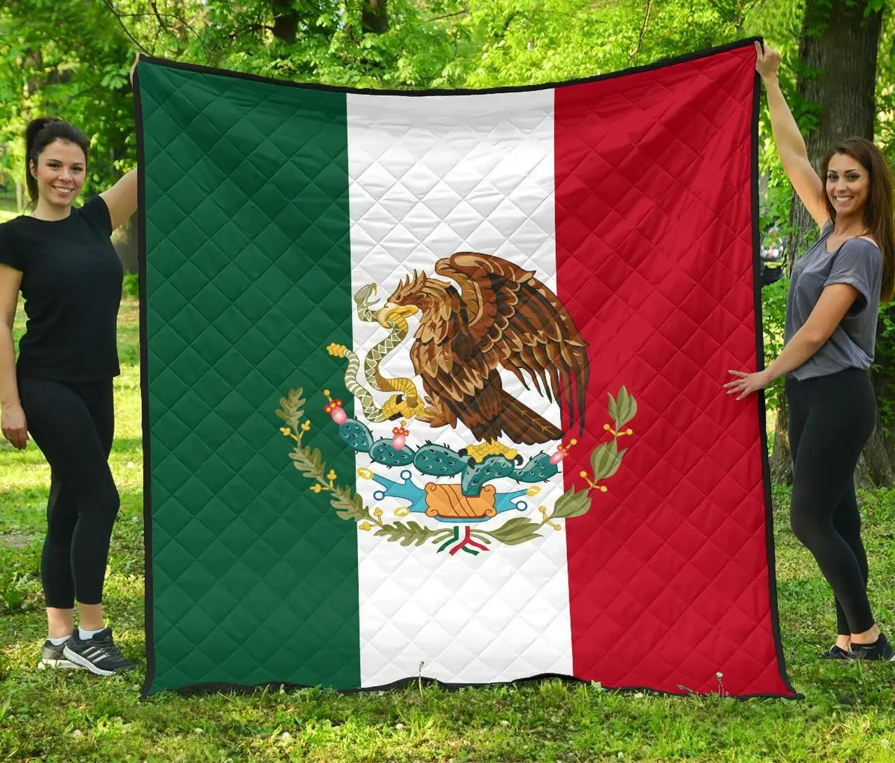 Mexico Flag Premium Quilt A6 Quilt and Home Decor