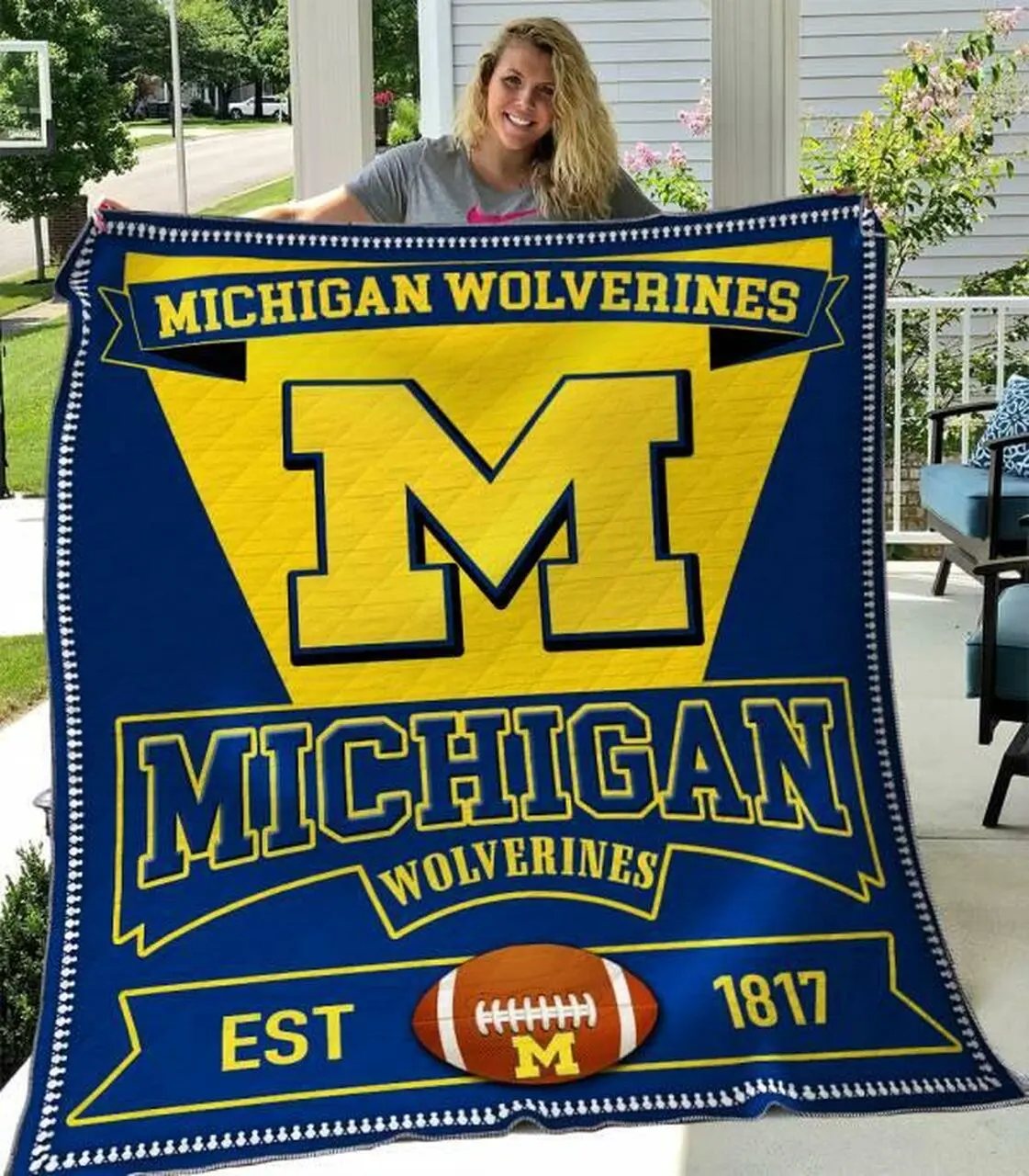 Michigan Wolverines Quilt Blanket B060636 Quilt and Home Decor