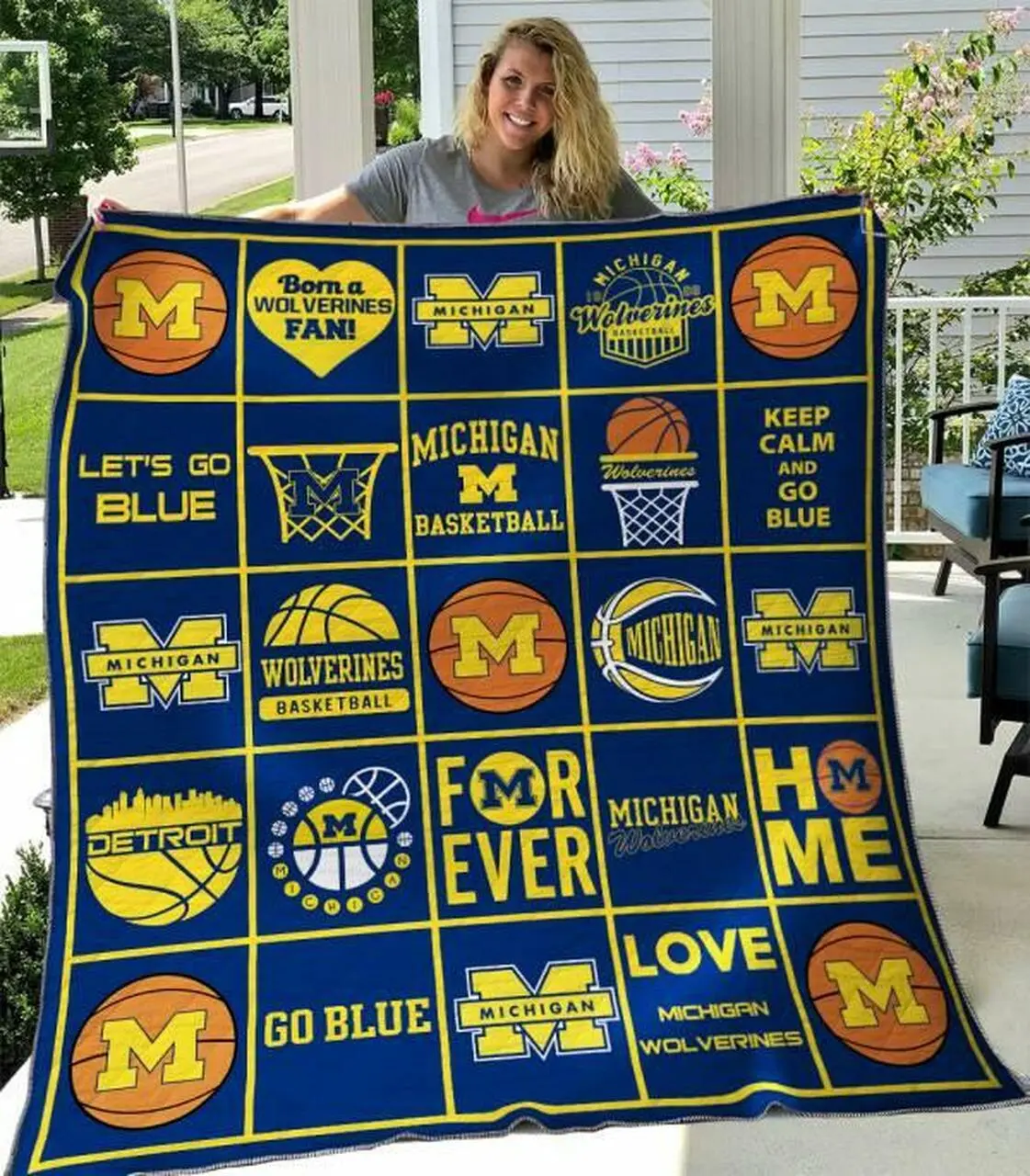 Michigan Wolverines Quilt Blanket B200625 Quilt and Home Decor