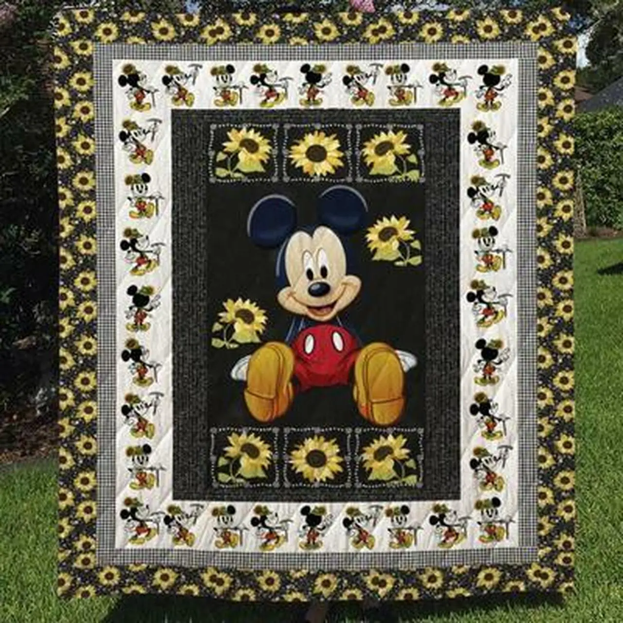 Mickey Mouse Sunshine Quilt Blanket Quilt and Home Decor