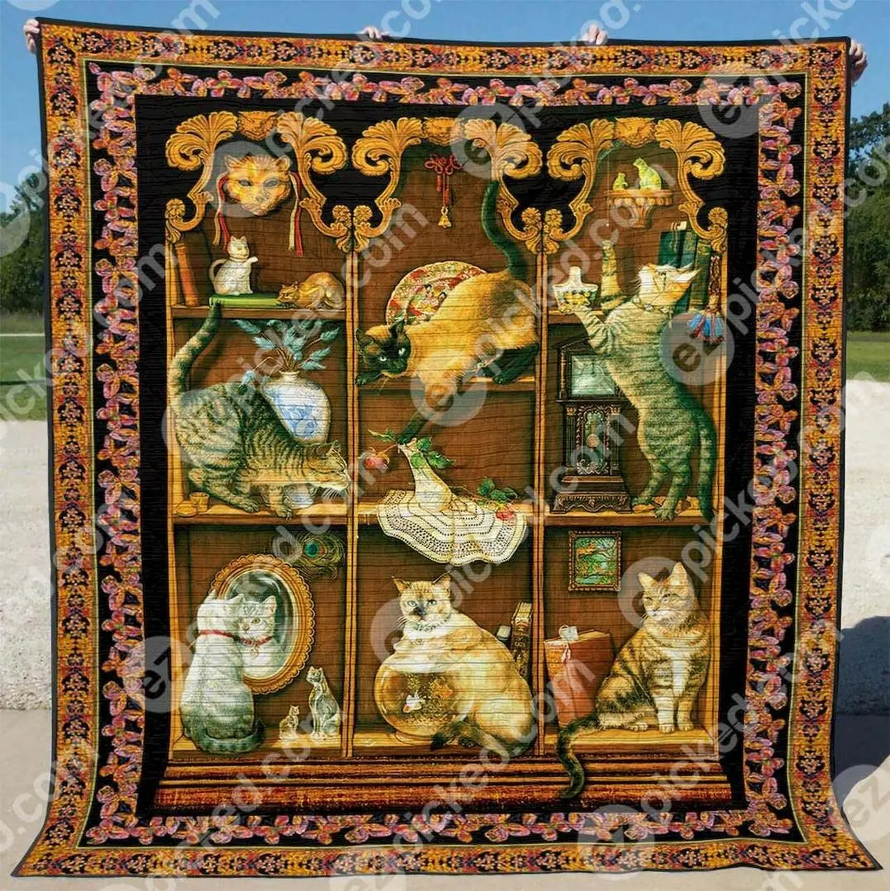 Midnight Mischief Pkd200692 Quilt Blanket and Home Decor