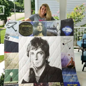 Mike Oldfield Quilt Blanket and Home Decor