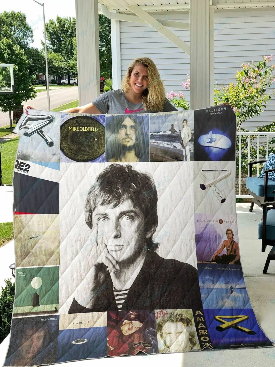 Mike Oldfield Quilt Blanket and Home Decor