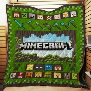 Minecraft Quilt Design By Exrain and Home Decor