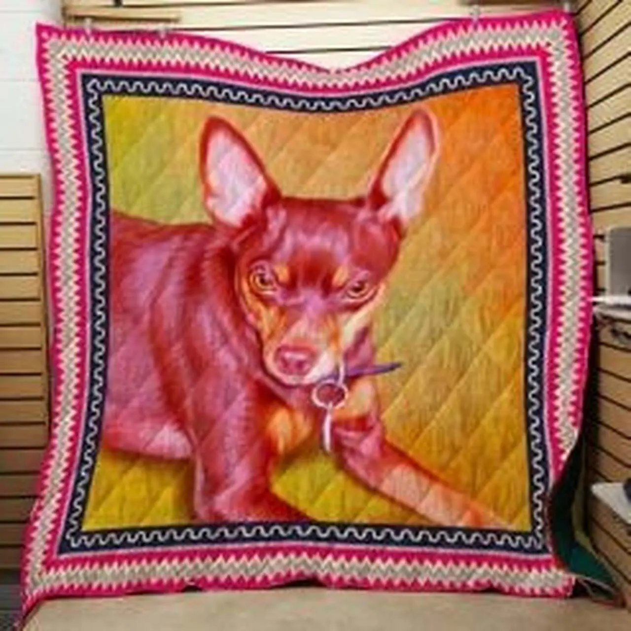 Miniature Pinscher Quilt Blanket Luk03K Dhc0301868Dd and Home Decor