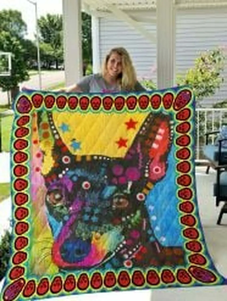 Miniature Pinscher Quilt Blanket Luktih Dhc0301824Dd and Home Decor