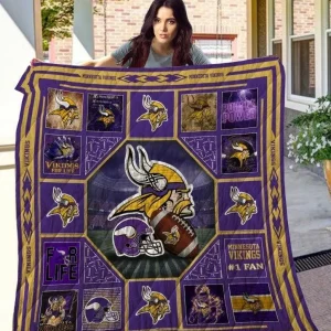 Minnesota Vikings 2 Quilt Blanket and Home Decor