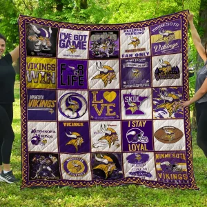 Minnesota Vikings Quilt Blanket and Home Decor