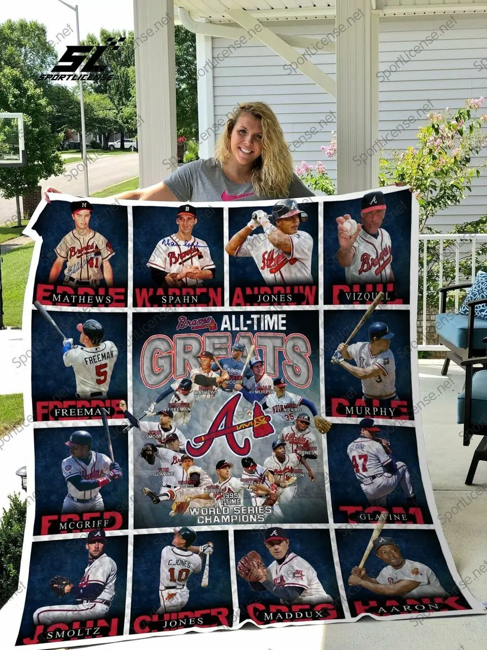Mlb Atlanta Braves Quilt Blanket 02 and Home Decor