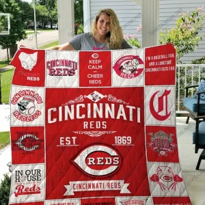Mlb Cincinnati Reds Quilt Blanket and Home Decor