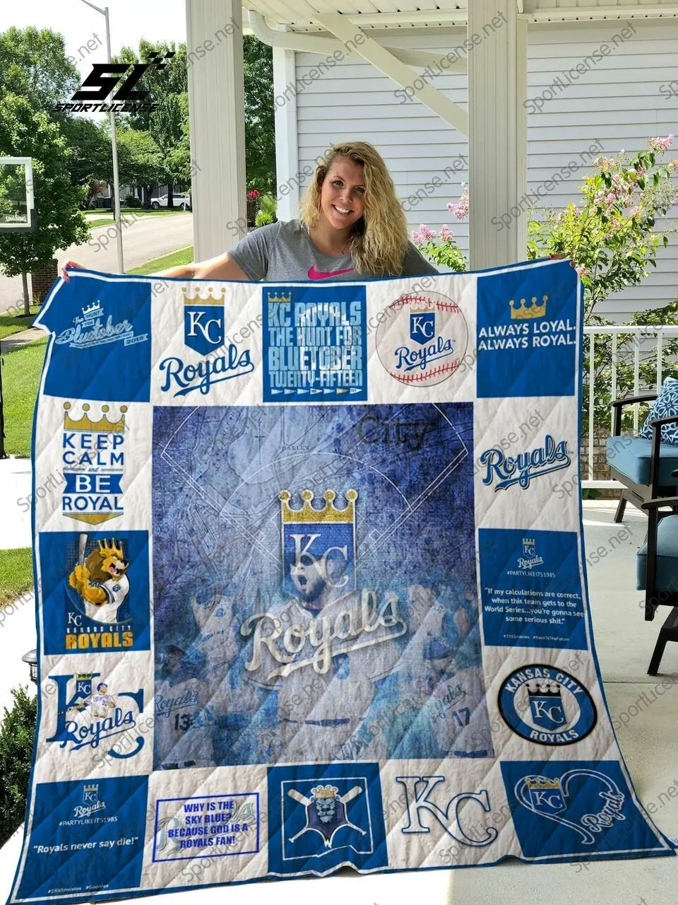 Mlb Kansas City Royals Quilt Blanket and Home Decor