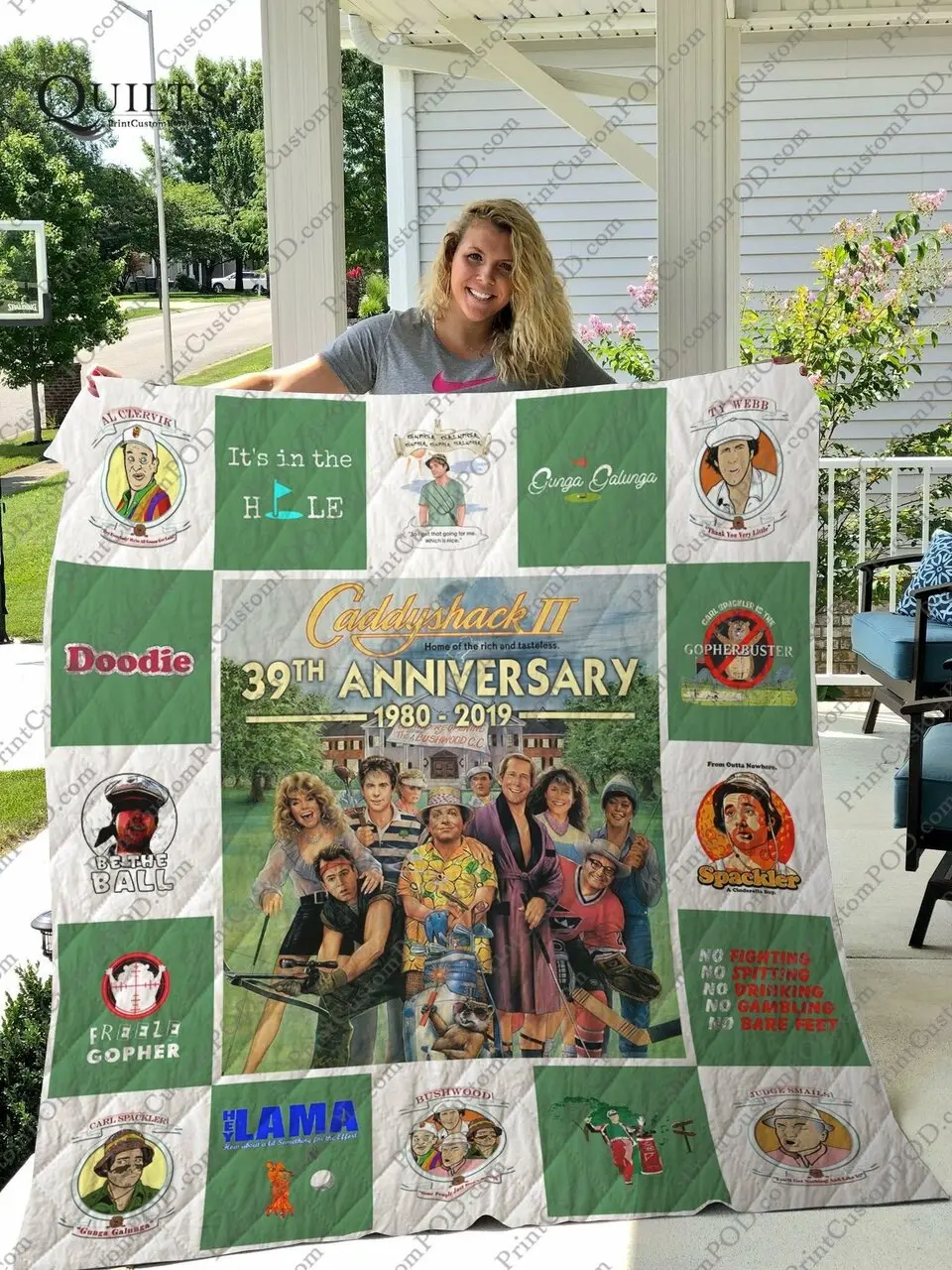 Mofi Caddyshack Quilt Blanket and Home Decor