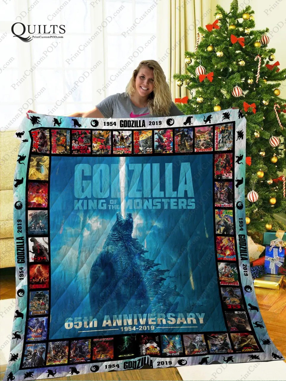 Mofi – Godzilla Quilt Blanket Ver 3 and Home Decor