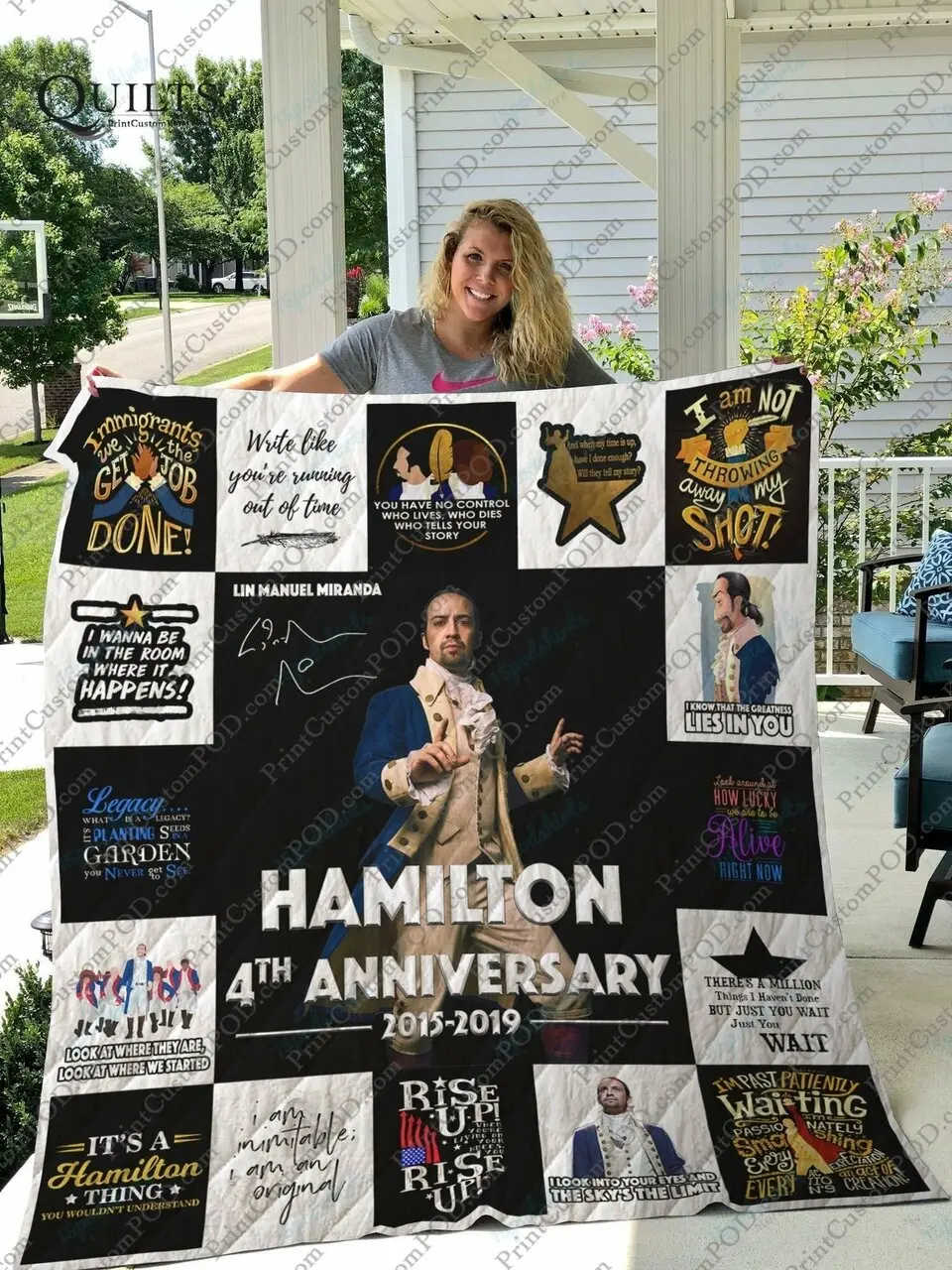 Mofi Hamilton Quilt Blanket For Fans Ver 17 5 and Home Decor