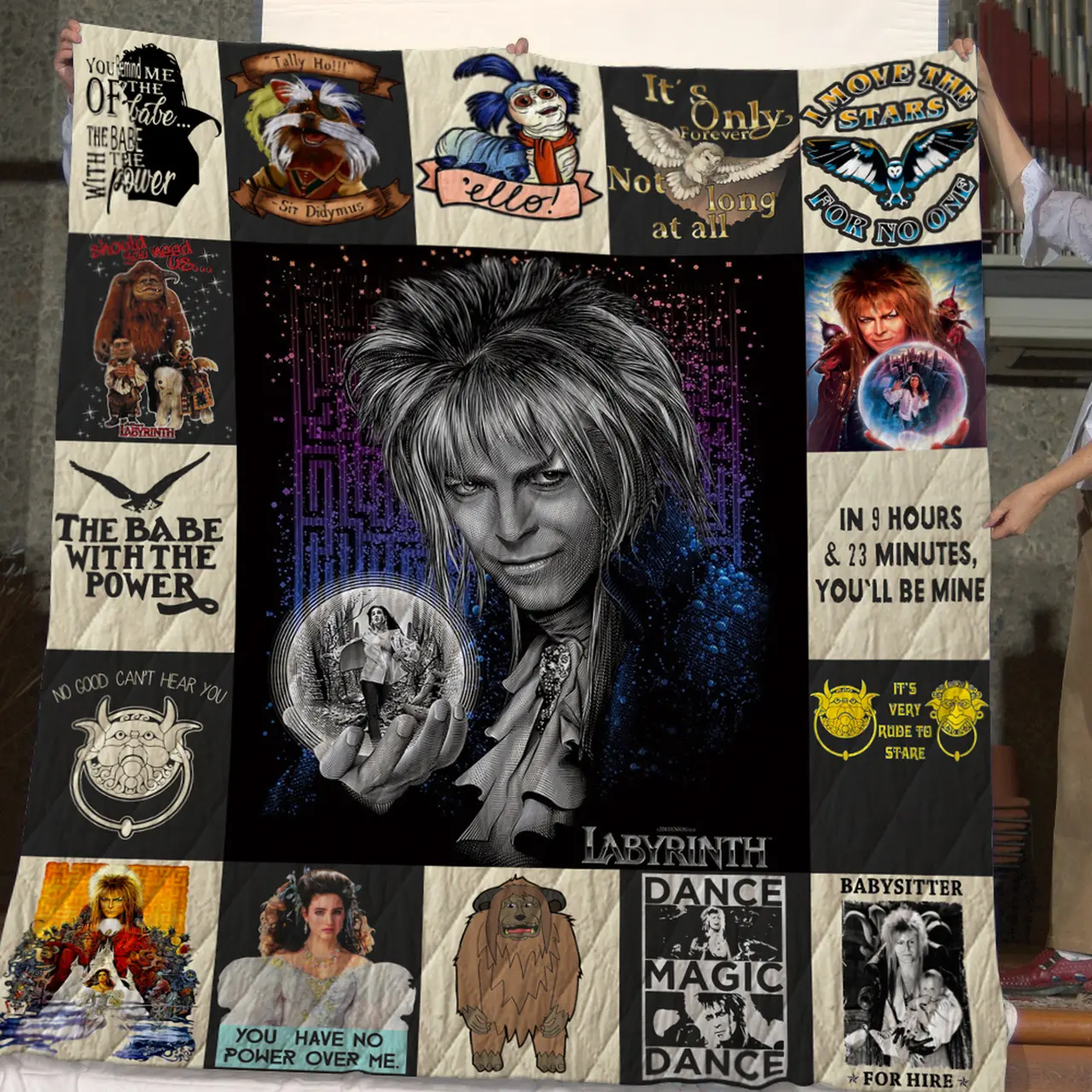 Mofi – Labyrinth T-Shirt Quilt Blanket For Fans Version 2 and Home Decor