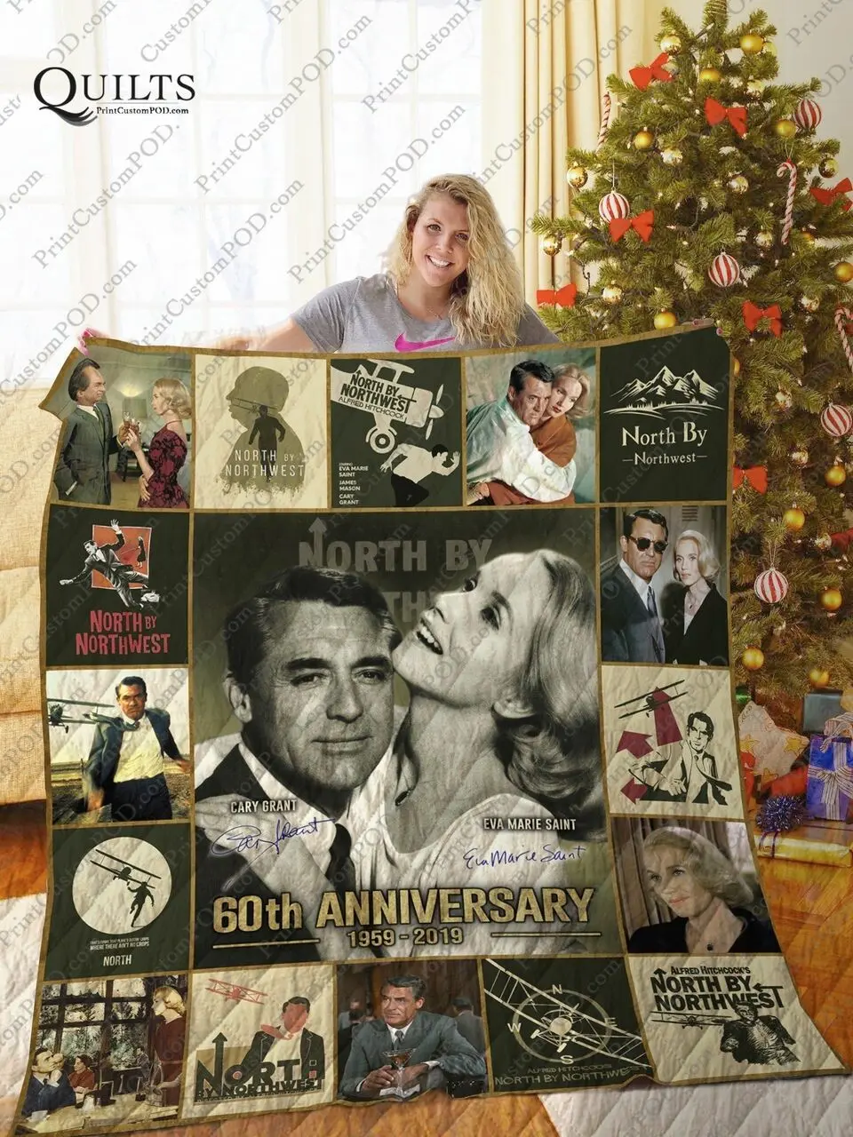 Mofi North By Northwest Quilt Blanket Ver 2 and Home Decor