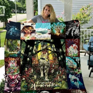 Mononoke Hime Quilt Blanket 0545 and Home Decor