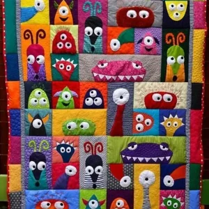 Monster Cl16100233Mdq Quilt Blanket and Home Decor