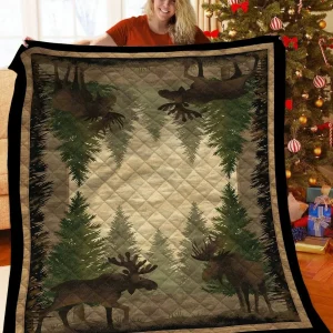 Moose Grove JFJ10049 3D Customized Quilt 2707 and Home Decor