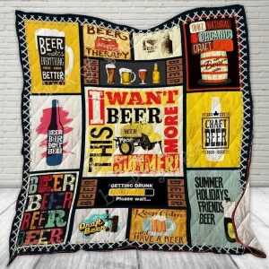 More Beer Blanket Kc1307 Quilt and Home Decor