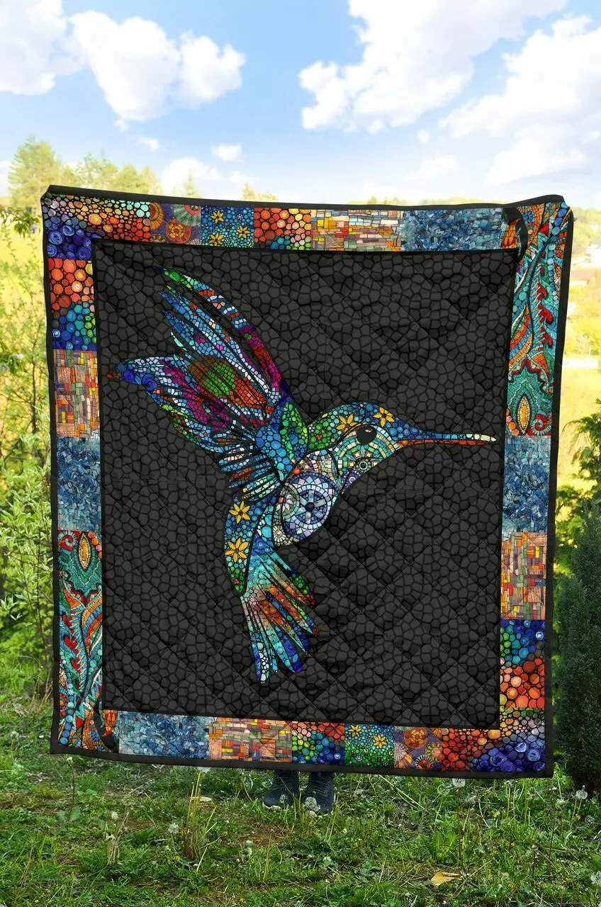 Mosaic Hummingbird Quilts Quilt and Home Decor