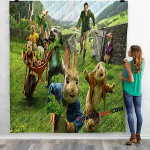 Movie Peter Rabbit N 3D Customized Personalized Quilt Blanket and Home Decor