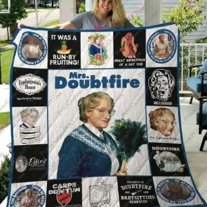 Mrs Doubtfire Quilt Blanket Limited Quilt Blanket and Home Decor