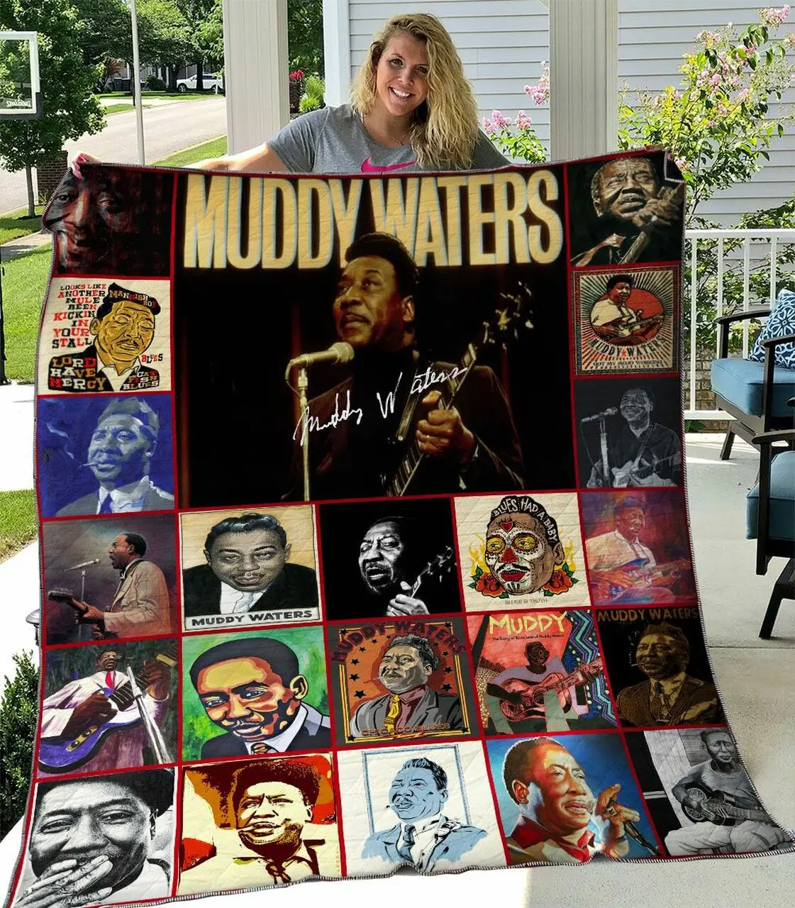 Muddy Waters Quilt Blanket Th1607 and Home Decor