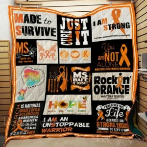Multiple Sclerosis Awareness Quilt Blanket Th522 Quilt and Home Decor