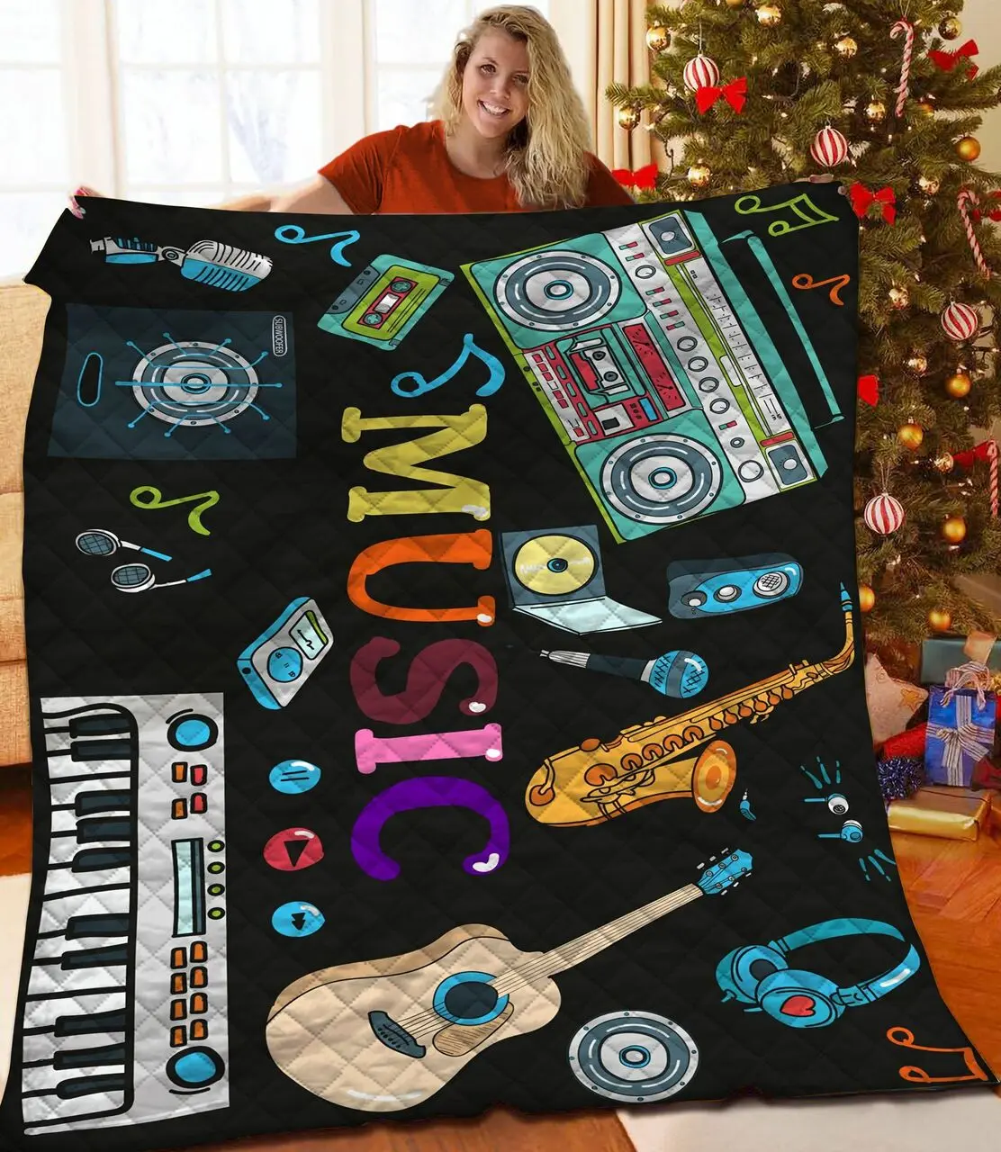 Music Jfj Quilt Kow and Home Decor