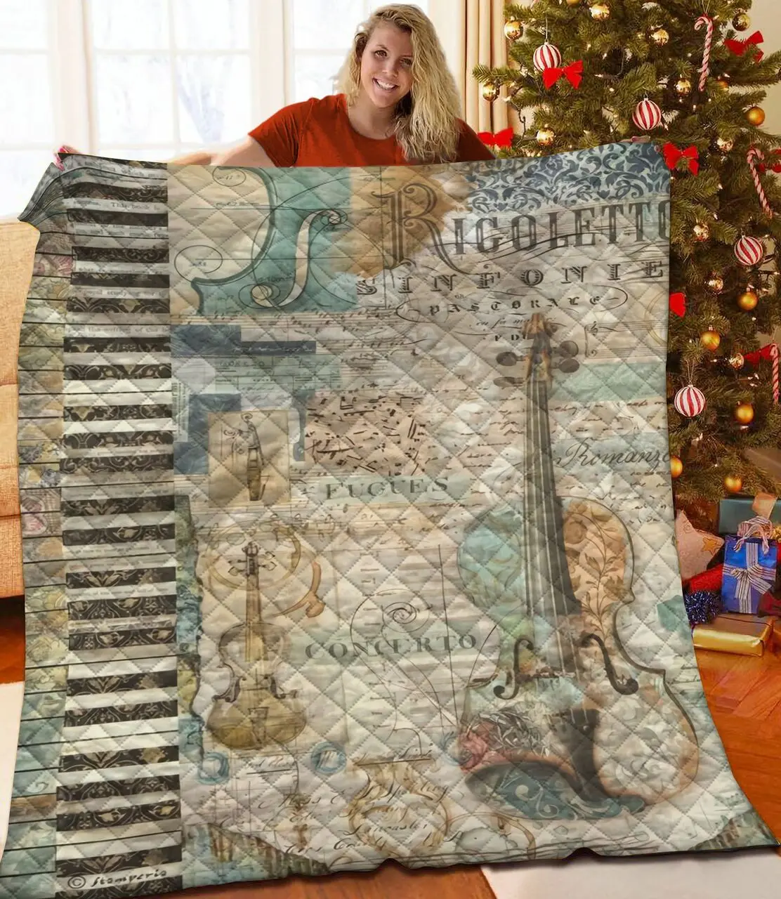 Music Jfj Quilt Kry and Home Decor