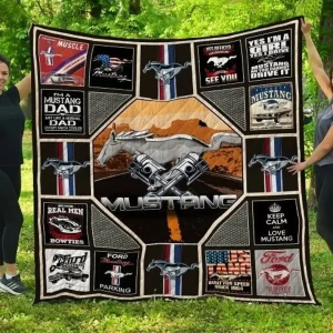 Mustang 1 Quilt Blanket and Home Decor