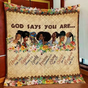 My Black Is Beautiful Quilt Blanket and Home Decor